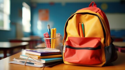 Adorable Schoolchild Backpack Filled with Essential Supplies