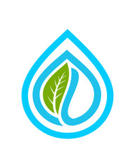 eco friendly water drop logo icon