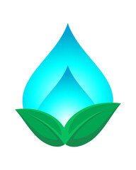 eco friendly water drop logo icon