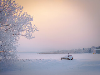 Mustvee, Peipus lake -18 degrees