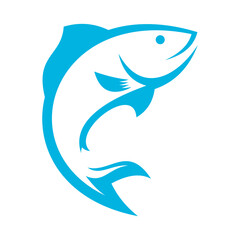 Fish Vector Logo Design Template