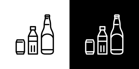 缶と瓶とペットボトルアイコン