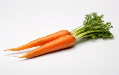 fresh carrot isolated on white background