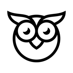 Owl Head Vector Logo Design Template