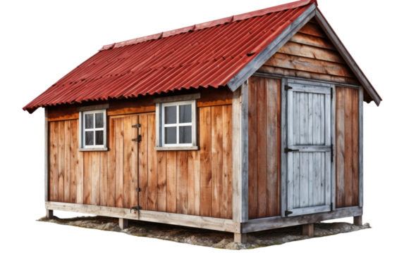 Smartly Control Access to Your Coop with an Automated Wooden Chicken Door System on a White or Clear Surface PNG Transparent Background