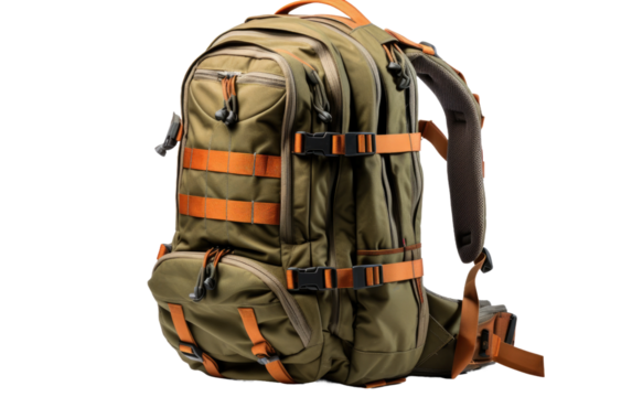 Embark on Adventures with a Sleek and Compact Exploration Backpack Bag on a White or Clear Surface PNG Transparent Background
