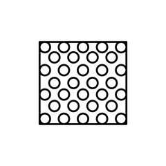 Bubble Wrap line icon. Protective Packaging icon in black and white color.