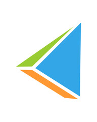 colorful 3d triangular logo icon