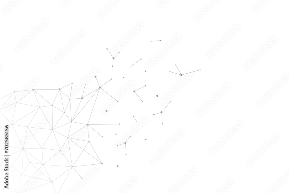 Canvas Prints digital futuristic abstract technology connecting dots and lines communication background