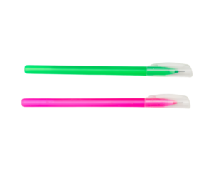 Color pink green pens isolated on a white background.png