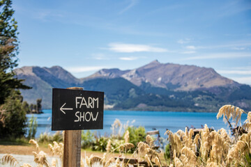 the view of  Walter Peak High Country Farm in queenstown new zealand. enjoy a farmyard tour and see...