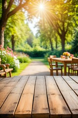 Obraz premium 03 outdoor wooden table