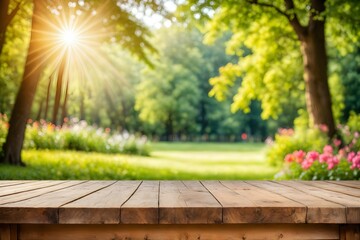 Fototapeta premium 05 outdoor wooden table