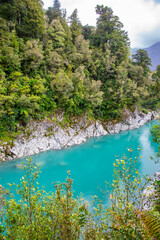 the view of Hokitika Gorge, a major tourist destination some 33 km or 40 minutes drive inland from...