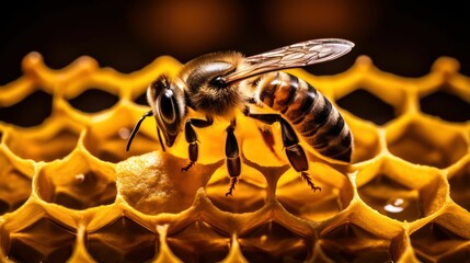 Bee on Honeycombs