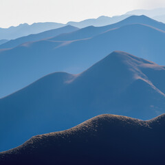 mountain landscape with snow