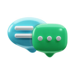 3d design Group chat glossy bubble talk icons. Stylize concept for conversation, dialogue, messenger or online support. Vector illustration