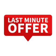 Last Minute Offer In Red Rectangle Shape For Sale Promotion Announcement Business Marketing Social Media Information
