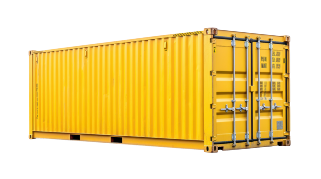 Cargo container loading isolated on transparent and white background.PNG image.