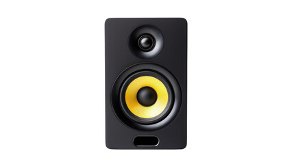 Obraz premium new black bookshelf speaker isolated on white background. 