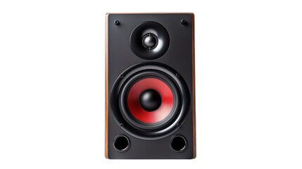 new black bookshelf speaker isolated on white background. 