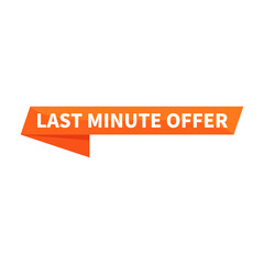 Last Minute Offer In Orange Rectangle Ribbon Shape For Sale Promotion Announcement Business Marketing Social Media Information
