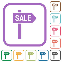 Sale sign simple icons