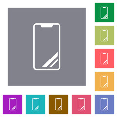 Modern smartphone with glossy display square flat icons