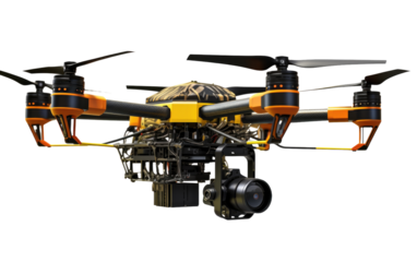 Watching over Agricultural Havens with an Expert Drone for Crop Monitoring on a White or Clear Surface PNG Transparent Background