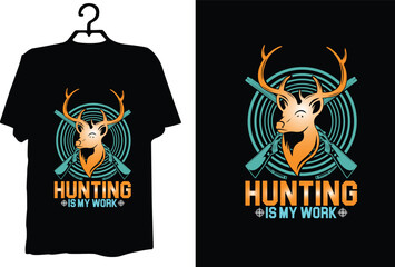Hunting svg design Hunting t shirt Hunting svg circuitry Hunting typography vector design - obrazy, fototapety, plakaty