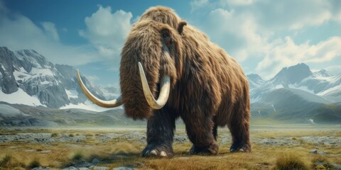 Mammoth Portrait in its Natural Realm