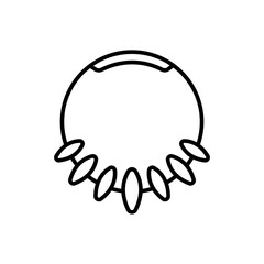 Bracelet outline icons, minimalist vector illustration ,simple transparent graphic element .Isolated on white background