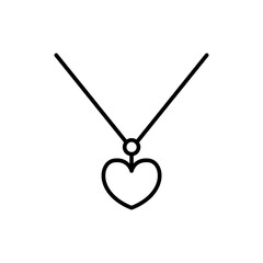 Love pendant outline icons, minimalist vector illustration ,simple transparent graphic element .Isolated on white background