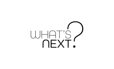 What's next sign on white background	