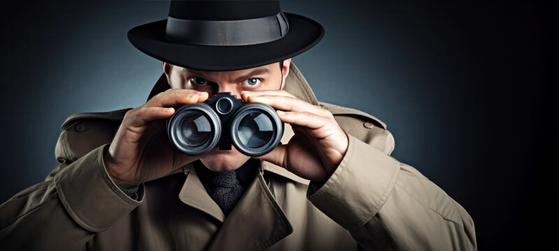Spy paparazzi photographer, Peeping Spying and Surveillance, Secret Information, Espionage Privacy Investigation,  private detective
