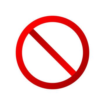 Red prohibited sign icon vector design