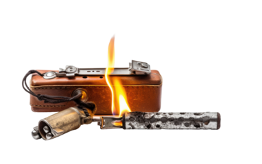 Ignite Safety with the Essential Emergency Fire Starter Kit on a White or Clear Surface PNG Transparent Background