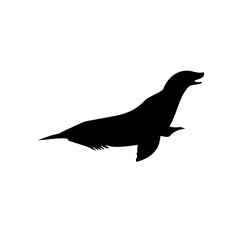 Penguin silhouette in PNG format