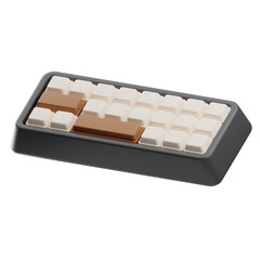 office stationery Wireless Keyboard illustration 3d