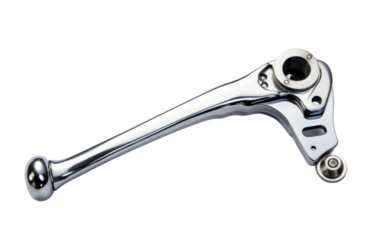 Riding Control with the Art and Engineering of Motorcycle Clutch Levers on a White or Clear Surface PNG Transparent Background