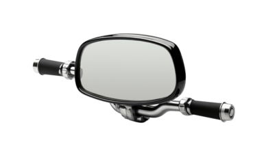 The Impact of Motorcycle Rearview Mirrors on Riding Safety on a White or Clear Surface PNG Transparent Background