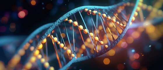 Genetic Symphony DNA close-up
 - obrazy, fototapety, plakaty