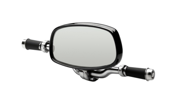 The Impact of Motorcycle Rearview Mirrors on Riding Safety on a White or Clear Surface PNG Transparent Background