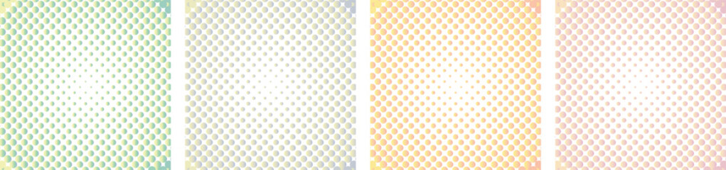 gradient circle abstract background, 4 in 1 pack, vector isolated on white background