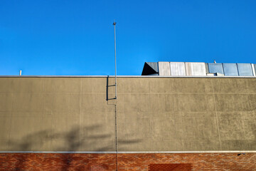 Mast with active lightning protection. Lightning rod on the wall of a building.