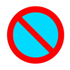 3d render of a sign not allowed