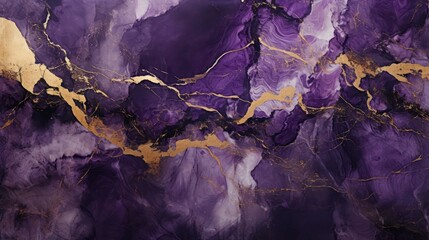 Elegant Purple and Gold Marble Background