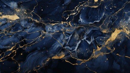Navy and Gold Marble Elegance