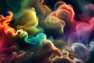 abstract background of colourful smog