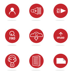 simple design icon set bundle for office and digital purposes